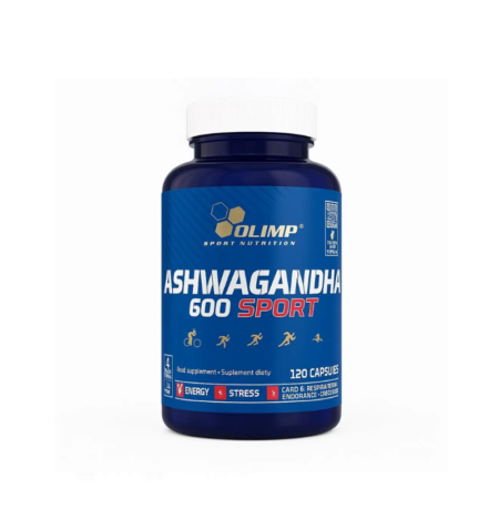 Olimp Ashwagandha 600 Sport Edition – Hochdosierter Pflanzenextrakt für Balance & Regeneration Olimp Ashwagandha 600 ist ein hochwertiges Nahrungsergänzungsmittel mit konzentriertem Ashwagandha-Wurzelextrakt (Withania somnifera). Die Sport Edition wurde speziell für aktive Menschen entwickelt, die Stressmanagement, Regeneration und mentale Leistungsfähigkeit unterstützen möchten. Adaptogene Pflanzenkraft für Sport & Alltag 600 mg Ashwagandha-Extrakt pro Kapsel Standardisiert auf einen definierten Gehalt an Withanoliden Unterstützt Stressresistenz und mentale Balance Ideal für intensive Trainingsphasen Praktische Kapselform für einfache Dosierung Nährwerte pro Portion (1 Kapsel) Ashwagandha-Wurzelextrakt: 600 mg Standardisierter Withanolidgehalt (je nach Charge) Keine relevanten Mengen an Fett, Zucker oder Eiweiß Inhaltsstoffe Ashwagandha-Wurzelextrakt (Withania somnifera), Füllstoff (z. B. Mikrokristalline Cellulose), Kapselhülle (Gelatine), Trennmittel (Magnesiumsalze von Fettsäuren). Einnahmeempfehlung 1 Kapsel täglich mit ausreichend Wasser einnehmen. Idealerweise zu einer Mahlzeit oder am Abend. Empfohlene Tagesdosis nicht überschreiten. Wichtige Hinweise Nahrungsergänzungsmittel ersetzen keine ausgewogene Ernährung. Nicht geeignet für Kinder, Schwangere oder Stillende. Personen mit Schilddrüsenerkrankungen oder Hormontherapien sollten vor der Einnahme Rücksprache mit einem Arzt halten. Kühl, trocken und lichtgeschützt lagern. Außerhalb der Reichweite von Kindern aufbewahren. Fazit Olimp Ashwagandha 600 Sport Edition ist eine hochdosierte, standardisierte Pflanzenformel für aktive Menschen. Ideal zur Unterstützung von Stressmanagement, Regeneration und mentaler Leistungsfähigkeit – besonders in intensiven Trainings- oder Belastungsphasen.